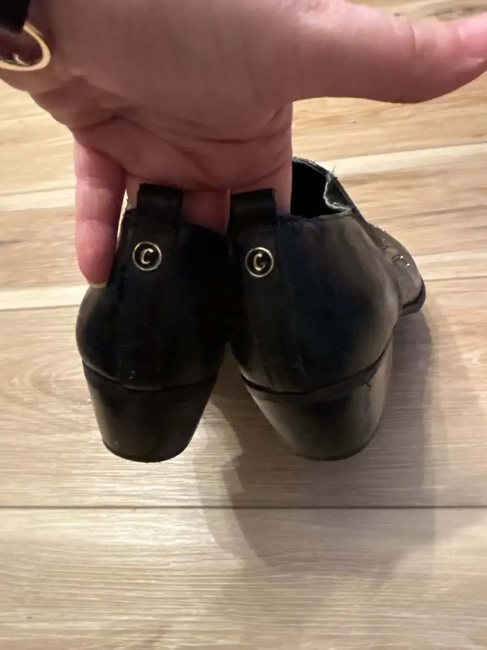 Circus by Sam Edelman Black Studded Western Ankle Booties
